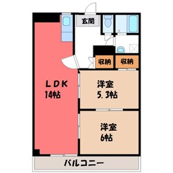 竹林マンションⅡの物件間取画像